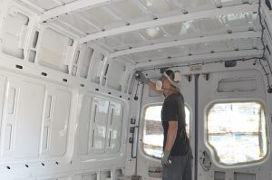 Safety first vanlife - respirator mask painting