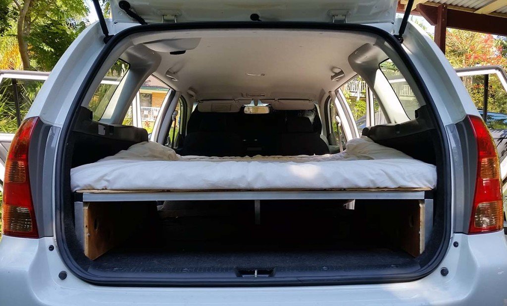 Under the radar: Toyota Corolla wagon camper conversion | COMFORTABLY LOST